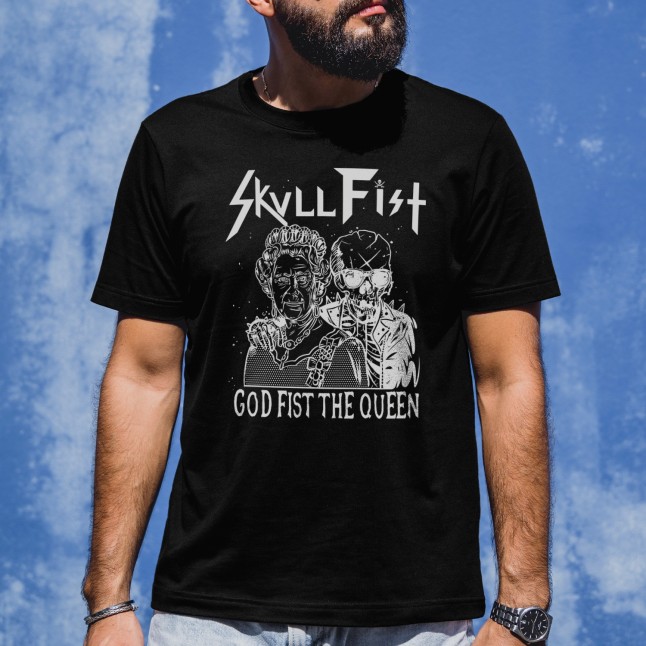 Skull Fist God Fist The Queen Men and Women T-Shirt - 2