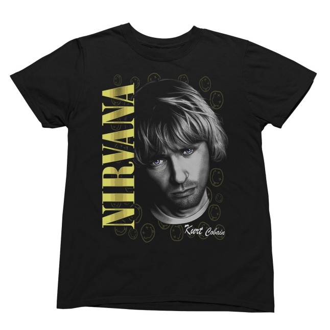 Nirvana Kurt Cobain Potrait Fan Art Men and Women T-Shirt - 1