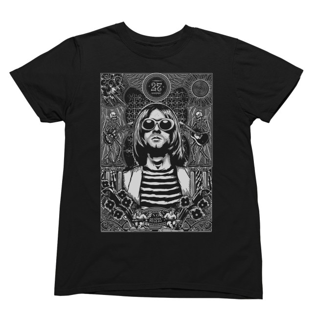 Nirvana Kurt Cobain Tribute Fan Art Men and Women T-Shirt - 1