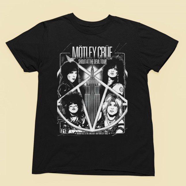 Mötley Crüe Shout At The Devil Tour Men and Women T-Shirt - 1