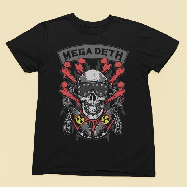 Megadeth Nuclear Skull Fan Art Men and Women T-Shirt - 1