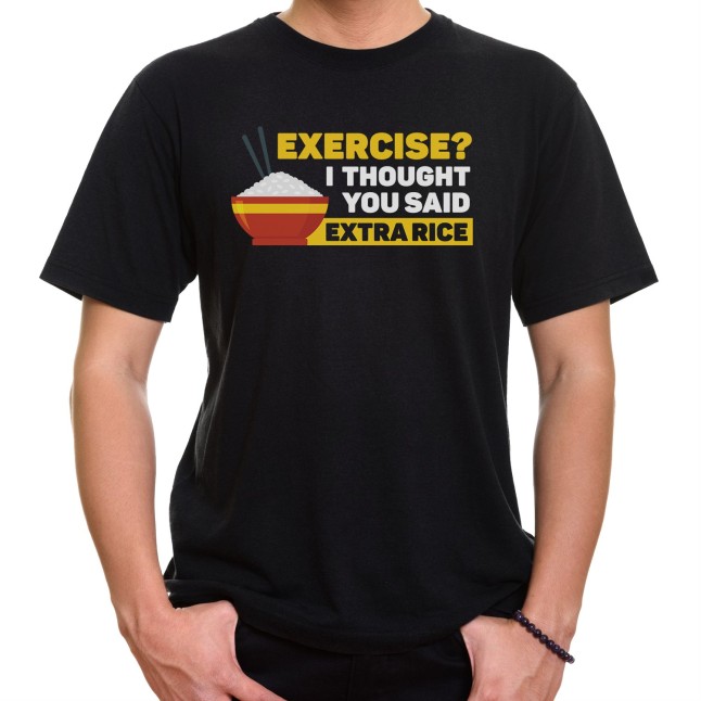 Exercise? I Thought You Said Extra Rice Men T-Shirt - 1