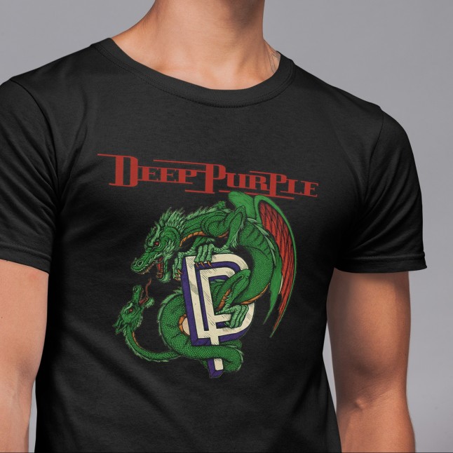 Deep Purple Dragon Crest Fan Art Men and Women T-Shirt - 1