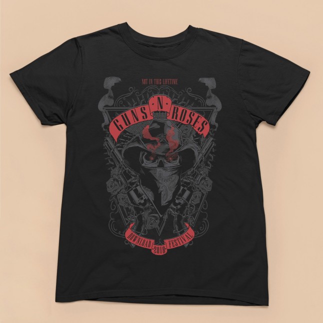 Guns N' Roses 2018 Download Festival Men and Women T-Shirt - 1