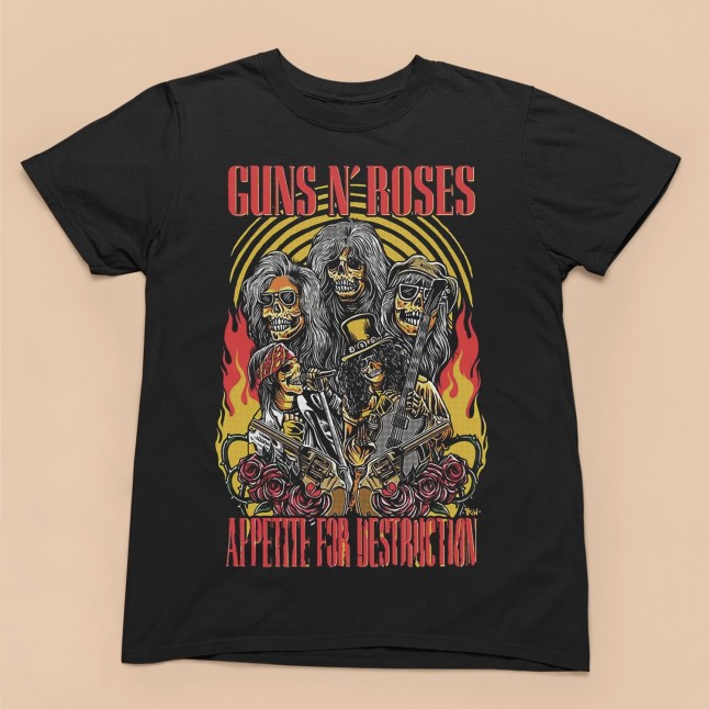 Guns N' Roses Appetite For Destruction Fan Art Men and Women T-Shirt - 1