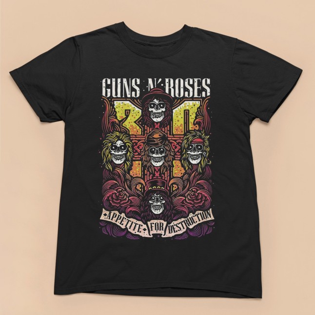 Guns N' Roses Appetite For Destruction Fan Art 2 Men and Women T-Shirt - 1