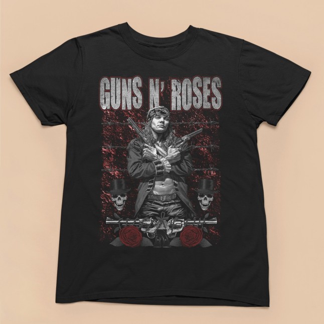 Guns N' Roses Axl's Rebellion Fan Art Men and Women T-Shirt - 1