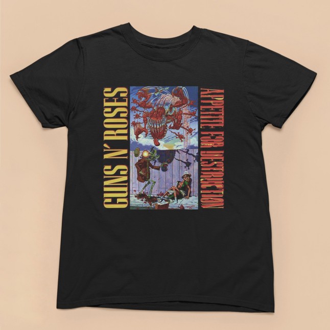 Guns N' Roses Appetite For Destruction Fan Art 3 Men and Women T-Shirt - 1