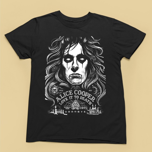 Alice Cooper Love It To Death 1971 World Tour Men and Women T-Shirt - 1