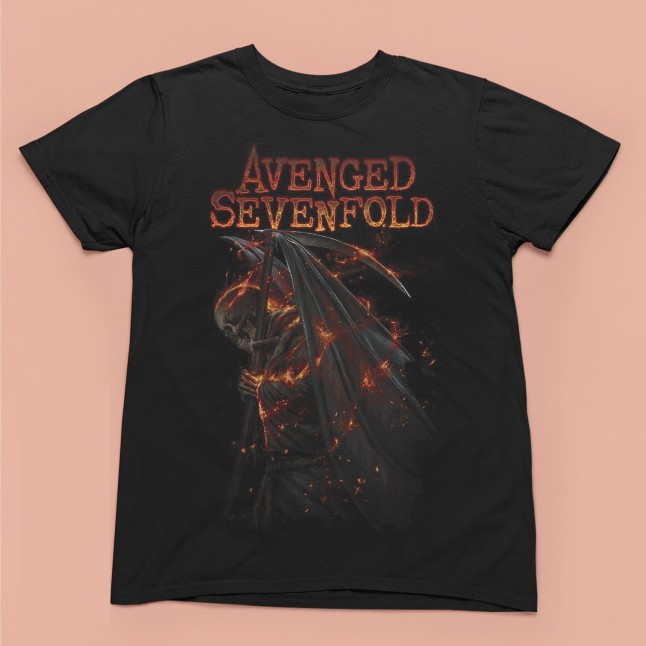 Avenged Sevenfold Inferno Reaper Fan Art Men and Women T-Shirt - 1