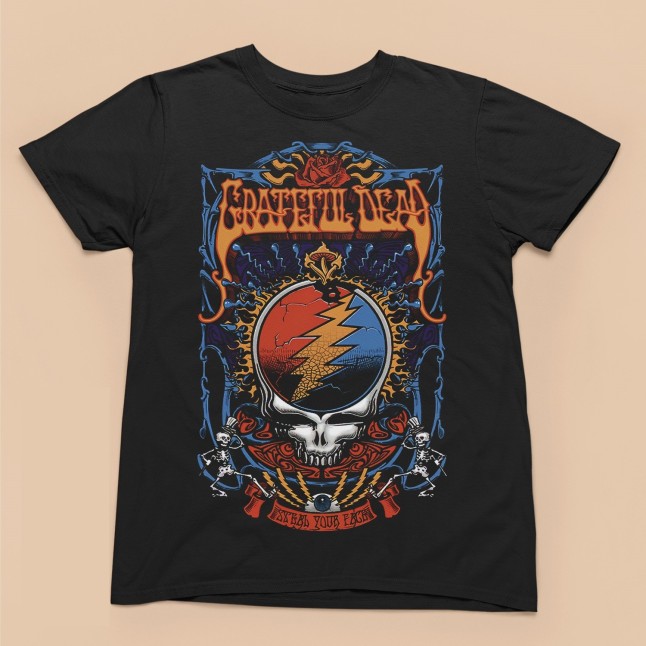 Grateful Dead Steal Your Face Album Fan Art Men and Women T-Shirt - 1