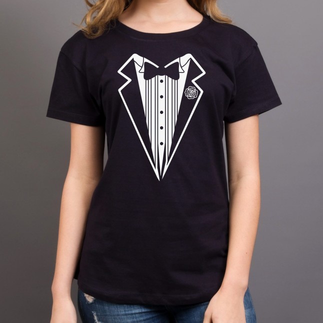 Women Tuxedo T-Shirt - 1