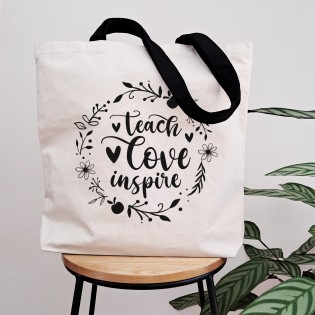 Teach Love Inspire, Teacher online Gift, Teacher Appreciation Personalized Embroidered Backpack