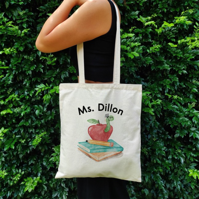 Custom A For Apple Medium Tote Bag - 1