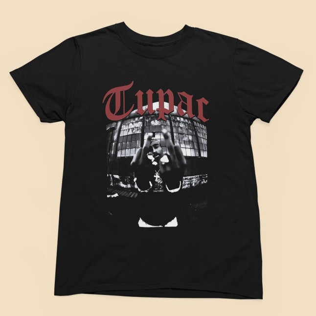 Tupac Black and Red Photo T-Shirt - 1