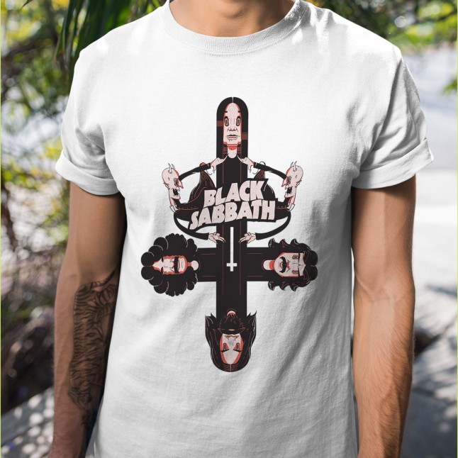 Black Sabbath Crossed Faces T-Shirt - 3