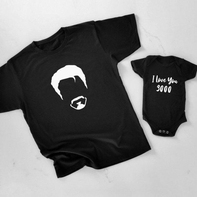 I love you 3000 Tony Stark Father and Child Matching T-Shirt - 1