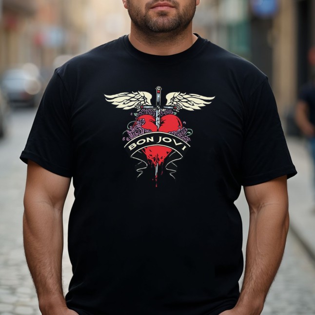 Bon Jovi Heart & Dagger T-Shirt - 1