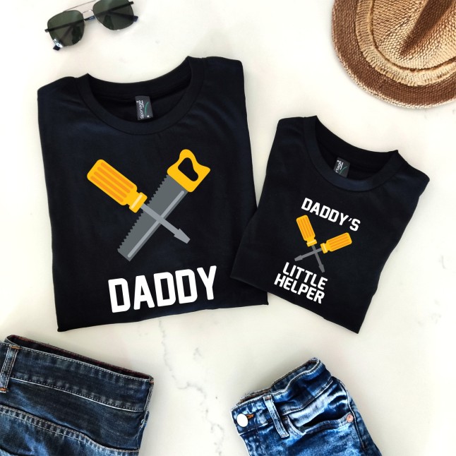 Daddy's Little Helper Father And Child Matching T-Shirt - 1