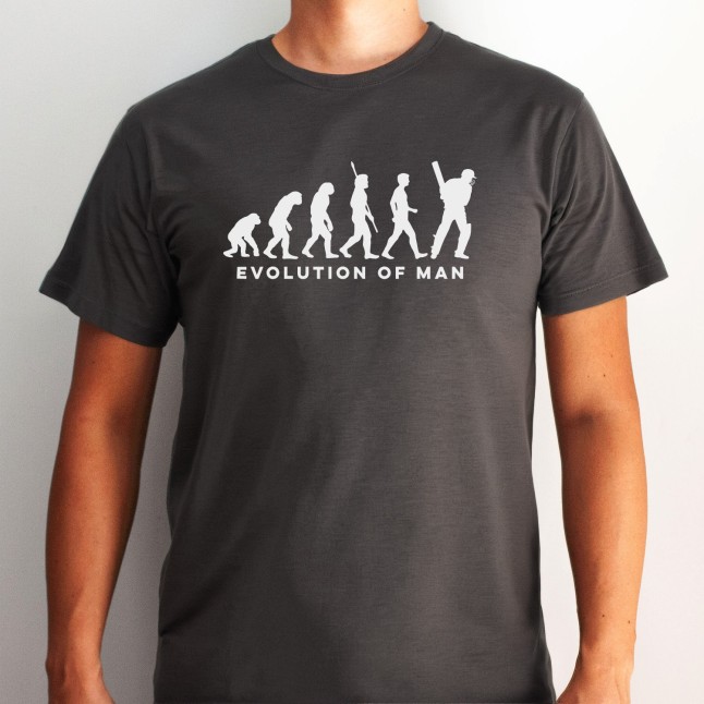 Evolution of Man Cricket T-Shirt - 1