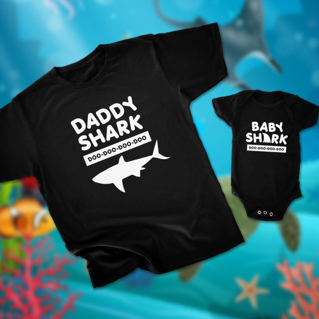 Daddy Shark & Baby Shark Father and Child Matching T-Shirt - 1