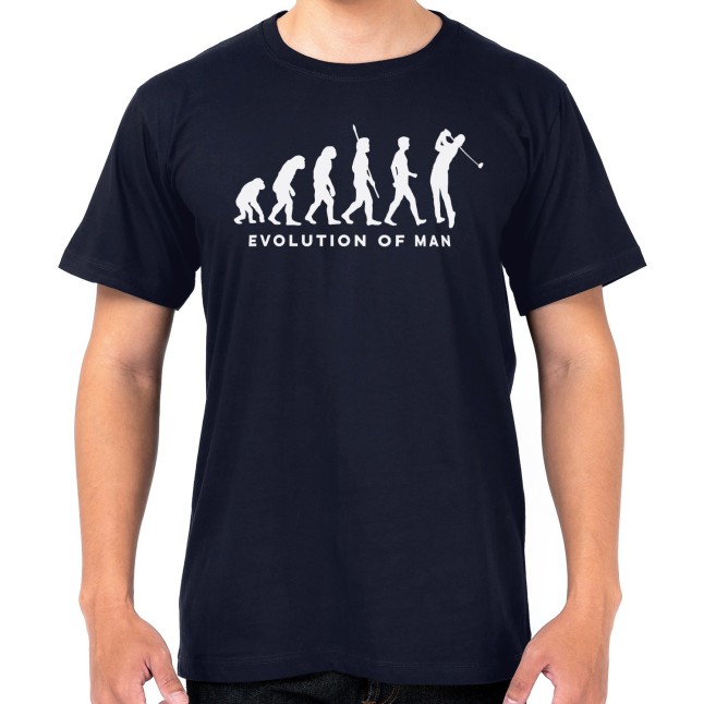 Evolution of Man Golfing T-Shirt - 1