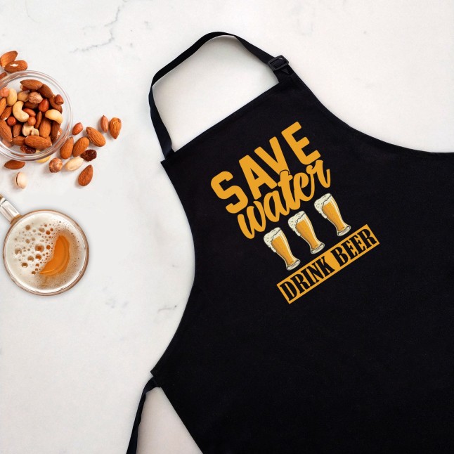 Save Water Drink Beer Apron - 1