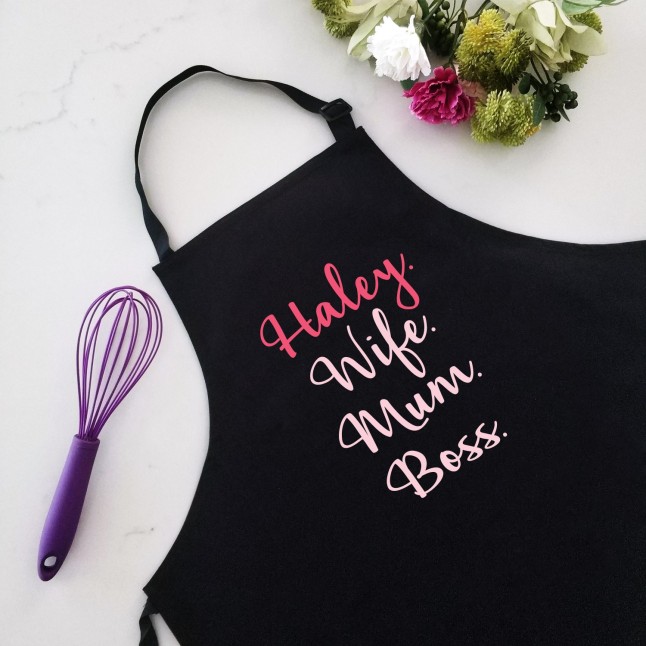 Customised Wife Mum Boss Apron - 1