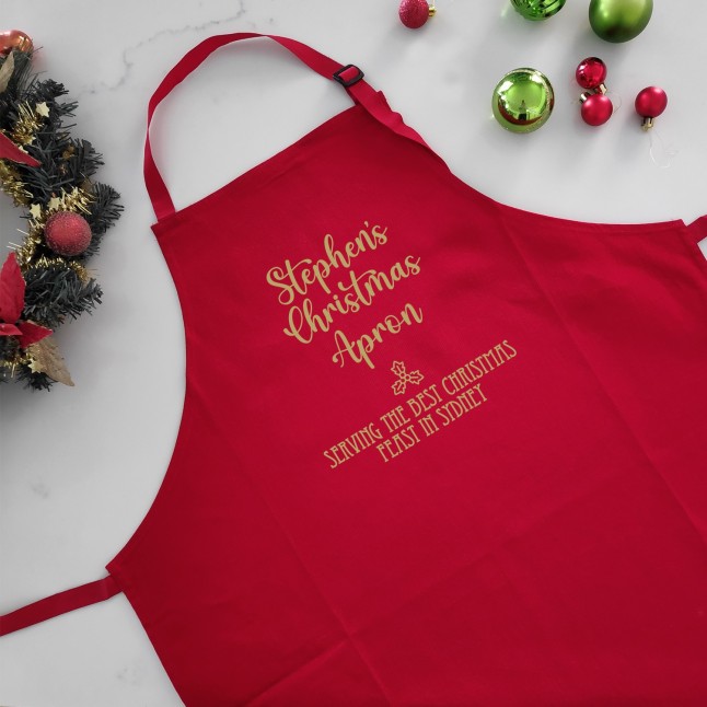 copy of Custom Christmas Apron - Good Food, Laughter & Lots of Wine - 4