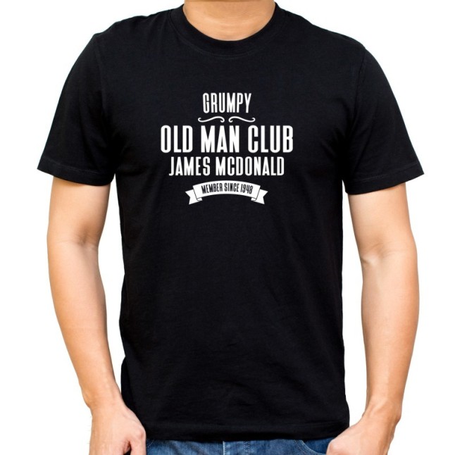 Custom Grumpy Old Man Club T-Shirt - 1