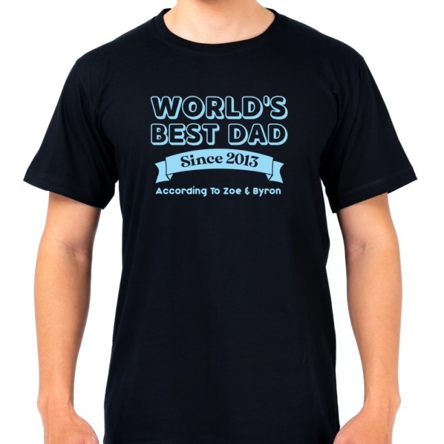 Custom World's Best Dad T-Shirt - 1