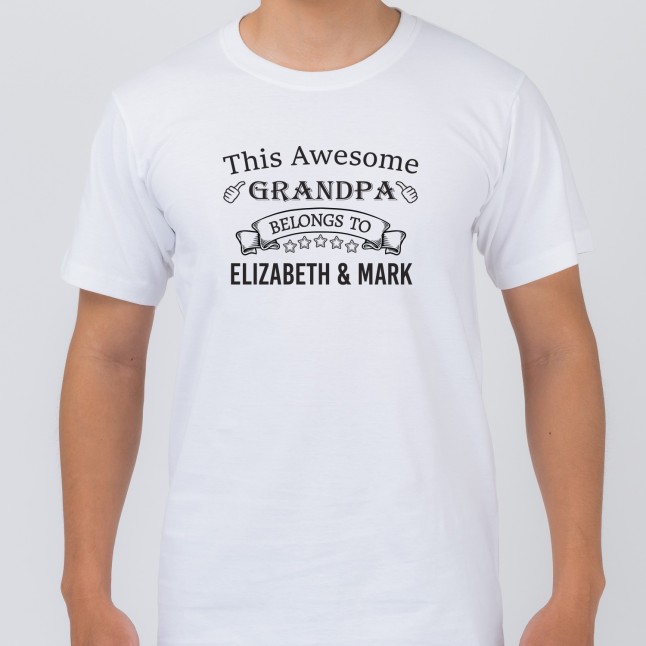 Custom This Awesome Grandpa T-Shirt - 1