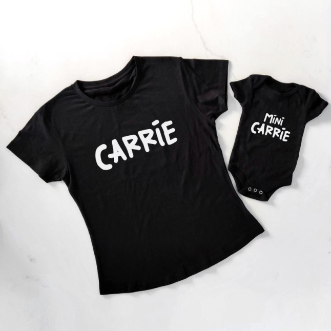 Custom Me & Mini Me Mother and Daughter Matching T-Shirt - 1