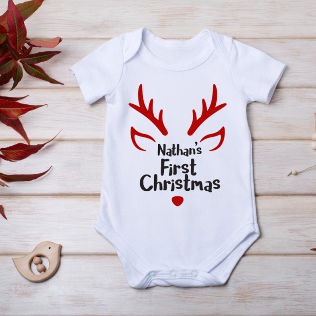 Custom First Christmas Onesies - 1