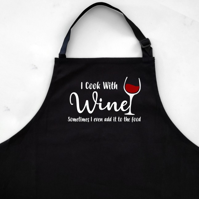 I Cook with Wine Apron - 1