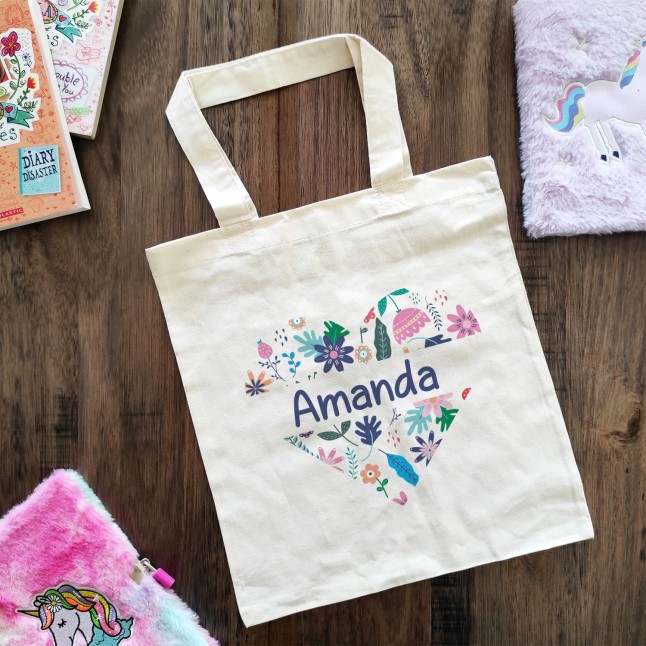 copy of Custom Floral Wreath Library Bag - 1