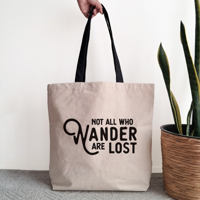 Not All Who Wander Are Lost Large Tote Bag - 1