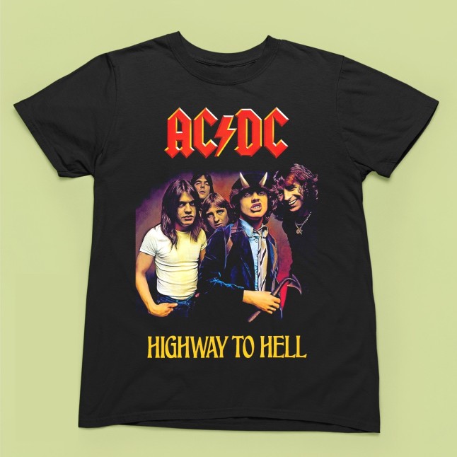 AC/DC Highway To Hell Band Members Fan Art Men and Women T-Shirt - 1