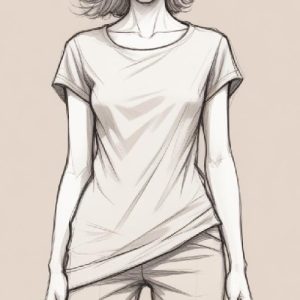 asymmetrical-length-t-shirt-drawing