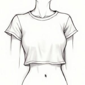 cropped-t-shirt-woman-drawing