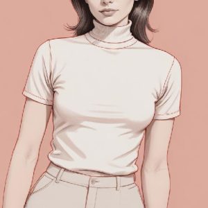 turtleneck-t-shirt-short-sleeve-illustration