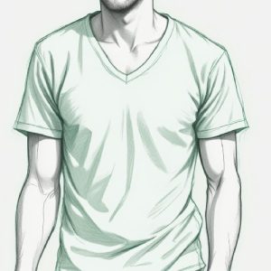 v-neck-t-shirt-drawing-sketch